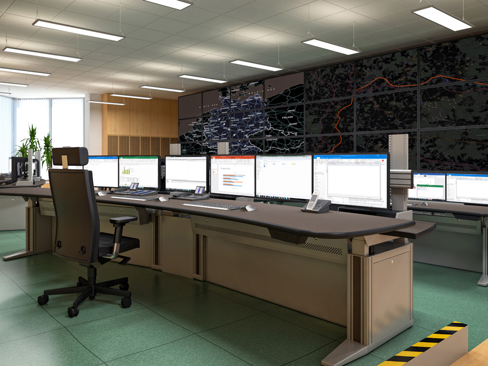 Système de contrôle mur vidéo centre de télésurveillance | Ergo-Lab